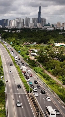 Thành phố Hồ Chí Minh chủ trương mở rộng 3,2 km đường dẫn cao tốc Thành phố Hồ Chí Minh - Long Thành. (Ảnh: Hồng Đạt/TTXVN)