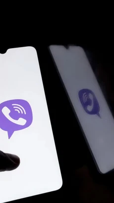 Logo Viber trên màn hình điện thoại. (Ảnh: Getty Images)