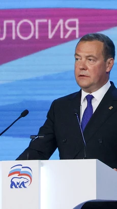 Phó Chủ tịch Hội đồng An ninh Nga Dmitry Medvedev. (Nguồn: AFP/TTXVN)