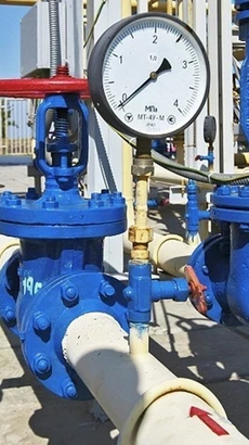 Trong ảnh: Hệ thống đường ống dẫn khí đốt của Tập đoàn Gazprom (Nga). Ảnh: EPA/TTXVN