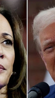 Phó Tổng thống Mỹ Kamala Harris (trái) và cựu Tổng thống Donald Trump. (Ảnh: REUTERS/TTXVN)