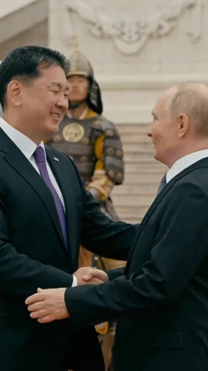 Tổng thống Mông Cổ đăng đoạn video ấn tượng khi tiếp đón Tống thống Nga Putin