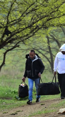 Người di cư tại Tompa, Hungary. (Ảnh: AFP/TTXVN)