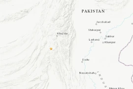Địa điểm xảy ra động đất tại Pakistan. (Nguồn: USGS)