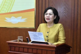 Thống đốc Ngân hàng Nhà nước Nguyễn Thị Hồng phát biểu chỉ đạo tại hội nghị