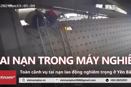 Camera ghi khoảnh khắc tai nạn lao động nghiêm trọng ở nhà máy ximăng Yên Bái