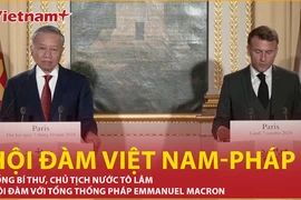 Cận cảnh Tổng Bí thư, Chủ tịch nước Tô Lâm hội đàm với Tổng thống Pháp Macron