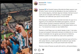 Leo Messi gửi tâm thư cảm ơn Diego Maradona và thành viên đội tuyển