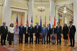 Trưởng đoàn các nước ASEAN và Nga tại Cuộc họp Quan chức cao cấp ASEAN-Nga lần thứ 20. (Ảnh: TTXVN phát)