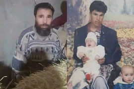 Người đàn ông 45 tuổi (trái) được phát hiện trong chuồng cừu gần nhà sau 26 năm bị bắt cóc kể từ khi chỉ là một cậu thanh niên 19 tuổi (phải). (Nguồn: Daily Mail)