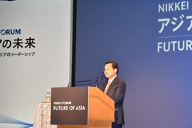 Phó Thủ tướng Chính phủ Lê Minh Khái phát biểu tại Hội nghị. (Ảnh: TTXVN phát)