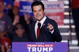 Cựu Hạ nghị sỹ Matt Gaetz - người được Tổng thống đắc cử Donald Trump đề cử làm Bộ trưởng Tư pháp. (Ảnh: Reuters)