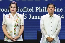 Mối quan hệ giữa Tổng thống Ferdinand Marcos Jr. và Phó Tổng thống Sara Duterte đã trở nên căng thẳng thời gian gần đây. (Nguồn: Kyodo)