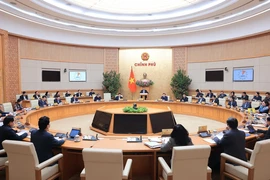 Phiên họp Chính phủ thường kỳ tháng Hai. (Ảnh: Dương Giang/TTXVN)