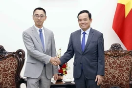 Phó Thủ tướng Trần Lưu Quang tiếp Phó Chủ tịch Huawei khu vực châu Á-Thái Bình Dương Zhengjun Zhang. (Ảnh: Doãn Tấn/TTXVN)