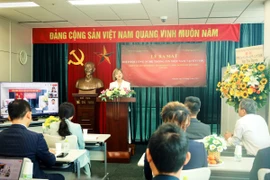 Lễ ra mắt Hiệp hội Công nghệ thông tin Việt Nam tại vùng Kyushu. (Ảnh: Phạm Tuân/TTXVN)