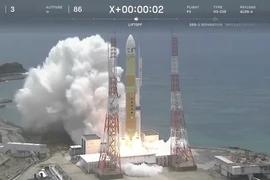 Nhật Bản đã phóng thành công tên lửa đẩy H3 mang theo vệ tinh quan sát mặt đất Tiên tiến 4. (Nguồn: JAXA)