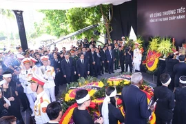 Lễ an táng Tổng Bí thư Nguyễn Phú Trọng. (Ảnh: TTXVN)