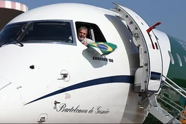 Tổng thống Brazil Luiz Inacio Lula da Silva trong một lần có mặt trên chuyên cơ Aerolula. (Nguồn: Globo)