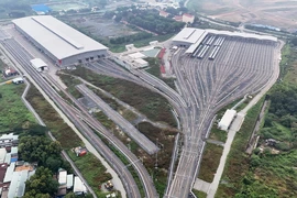 Depot Long Bình (phường Long Bình, thành phố Thủ Đức, Thành phố Hồ Chí Minh) là bãi đỗ metro lớn nhất cả nước đến thời điểm này, sẵn sàng chờ ngày vận hành thương mại 22/12/2024. (Ảnh: Hồng Đạt/TTXVN)