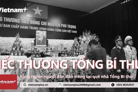 Hàng nghìn người dân đến làng Lại Đà viếng Tổng Bí thư Nguyễn Phú Trọng 