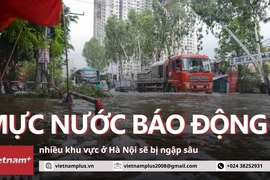 Hà Nội: Mực nước sông Hồng có thể lên mức báo động 2, nhiều khu vực sẽ ngập sâu