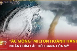 Siêu bão Milton: Sức gió 290km/h đang nhấn chìm khu vực Vịnh Tampa, Florida