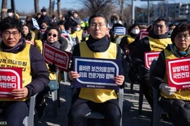 Các bác sỹ ở Seoul phản đối kế hoạch tăng số lượng của chính phủ. (Nguồn: Getty images)