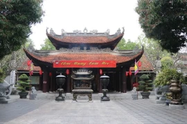 Khu vực sân rồng để nhân dân đến lễ đền Đô. (Ảnh: Thanh Thương/TTXVN)