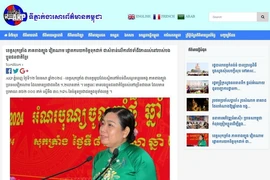 Bài viết với tiêu đề “Tỉnh Sóc Trăng - miền Nam Việt Nam chú trọng chăm lo đời sống đồng bào Khmer” phát trên trang chủ của hãng Thông tấn quốc gia Campuchia, ngày 12/4. (Ảnh: TTXVN phát)