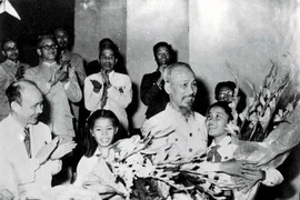 Chủ tịch Hồ Chí Minh tại Hà Nội, tháng 9/1955. (Ảnh: Tư liệu TTXVN)