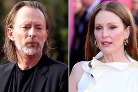 Ca sỹ Thom Yorke (trái) và diễn viên Julianne Moore.. (Ảnh: Rex/Shutterstock)