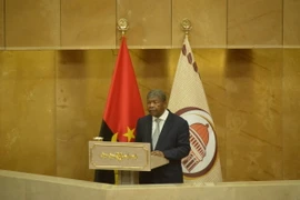 Tổng thống Angola João Manuel Gonçalves Lourenço phát biểu trước Quốc hội ở Luanda. (Ảnh: THX/TTXVN)