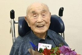 Cụ ông Gisaburo Sonobe, 112 tuổi. (Nguồn: Azertag)