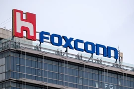 Logo của công ty sản xuất đồ điện tử Foxconn. (Ảnh: Getty Images)