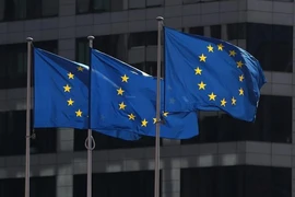 Cờ Liên minh châu Âu tại Brussels (Bỉ). (Ảnh: Reuters)