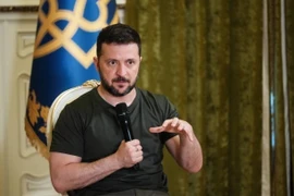 Tổng thống Ukraine Volodymir Zelensky. (Ảnh: Getty Images/ TTXVN)