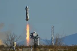 (Tư liệu) Tên lửa của Blue Origin.( Ảnh: AFP/TTXVN)