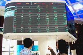 Nhà đầu tư theo dõi diễn biến thị trường chứng khoán tại Sở Giao dịch Chứng khoán Thành phố Hồ Chí Minh. (Ảnh: Hứa Chung/TTXVN)