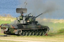 Xe tăng-pháo phòng không Gepard tại căn cứ quân sự ở Todendorf (Đức). (Ảnh: AFP/TTXVN)