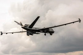 Máy bay không người lái MQ-9 Reaper thực hiện chuyến bay huấn luyện tại Michigan (Mỹ). (Ảnh: AFP/TTXVN)