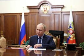 Tổng thống Nga Vladimir Putin tham dự một cuộc họp ở Moskva, ngày 28/12/2023. Ảnh: AFP/TTXVN