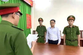 Bị can Nguyễn Vũ Hải (Phó Cục trưởng Cục Đăng kiểm Việt Nam) tại cơ quan Công an (Ảnh: TTXVN phát)
