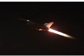 Máy bay chiến đấu của không quân Anh tham gia một chiến dịch không kích do Mỹ dẫn đầu nhằm vào lực lượng Houthi ở Yemen. (Ảnh: IRNA/TTXVN)