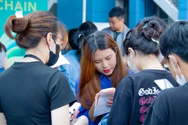 Ngày hội tuyển dụng, việc làm năm 2024 ở Thành phố Hồ Chí Minh. (Ảnh: Thanh Vũ/TTXVN)