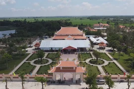 Khung cảnh đền thờ Long Khốt tại xã Thái Bình Trung, huyện Vĩnh Hưng, tỉnh Long An. (Ảnh: Thanh Bình/TTXVN)