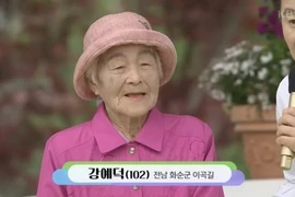 Tiết mục của cụ bà Kang Ye Doek. (Nguồn: Korea Times)
