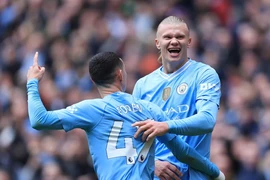 Haaland lập cú đúp giúp Manchester City chiến thắng. (Nguồn: Getty Images)