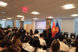 Hội thảo hướng nghiệp và kết nối cho sinh viên Việt Nam tại New York. (Ảnh: Quang Huy/TTXVN)
