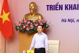 Phó Thủ tướng Trần Hồng Hà chủ trì Hội nghị triển khai công tác năm 2024 của Ủy ban Quốc gia về chấm dứt bệnh lao. (Ảnh: Văn Điệp/TTXVN)